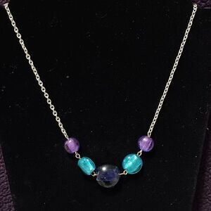 Purple and Blue Necklace, 18"